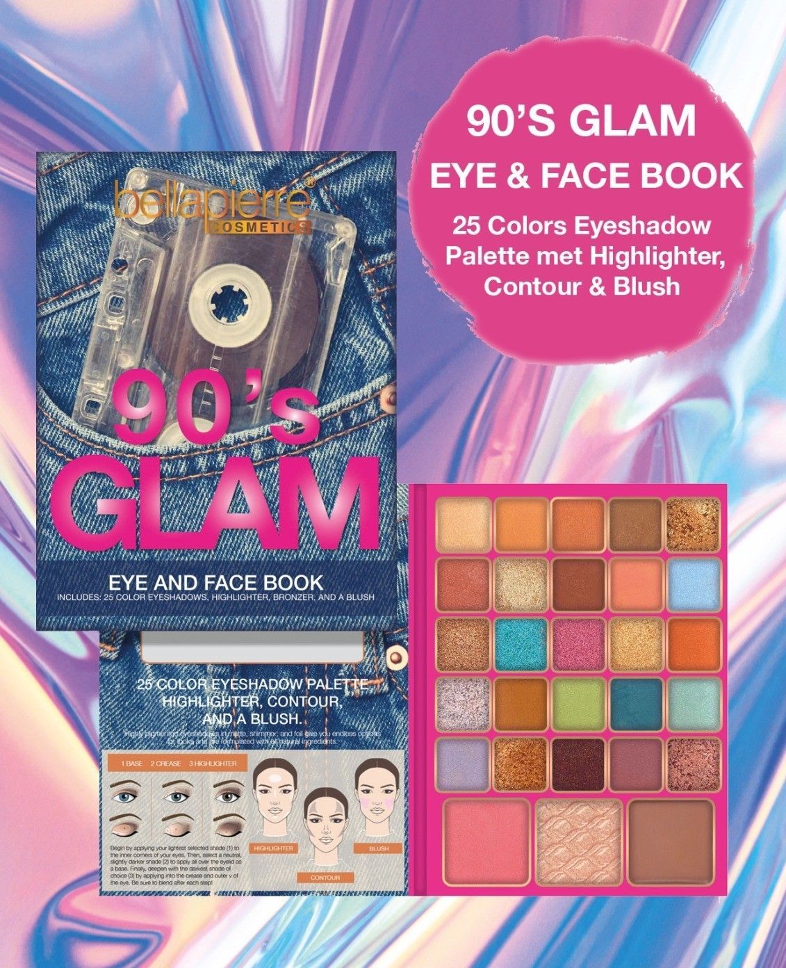 90's Glam Eye & Face-book Palette