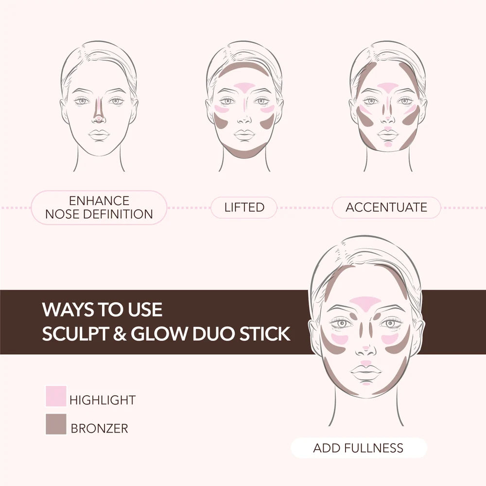 Moira Sculpt & Glow Duo Stick - Cool for Summer 300