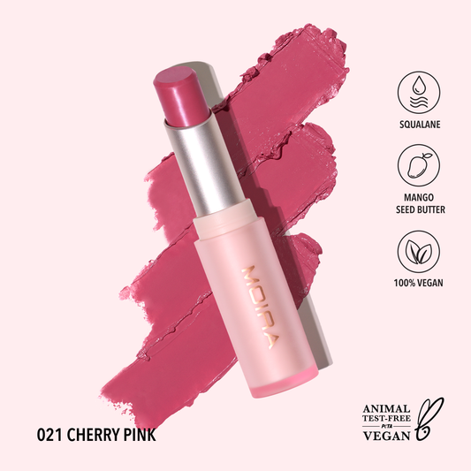 Moira Signature Lipstick - Cherry Pink 021