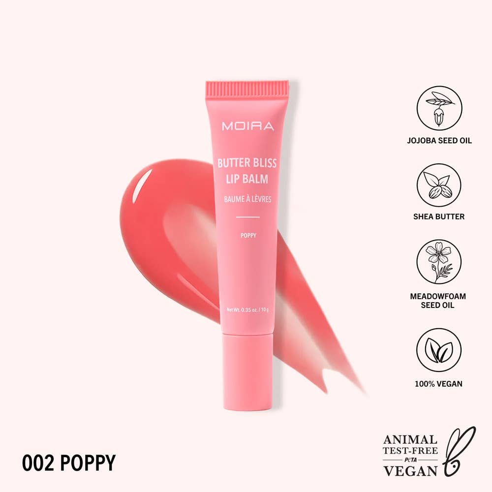 Moira Butter Bliss Lip Balm - Poppy 002