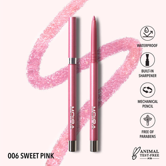 Moira Statement Shimmer Eyeliner - Sweet Pink 006