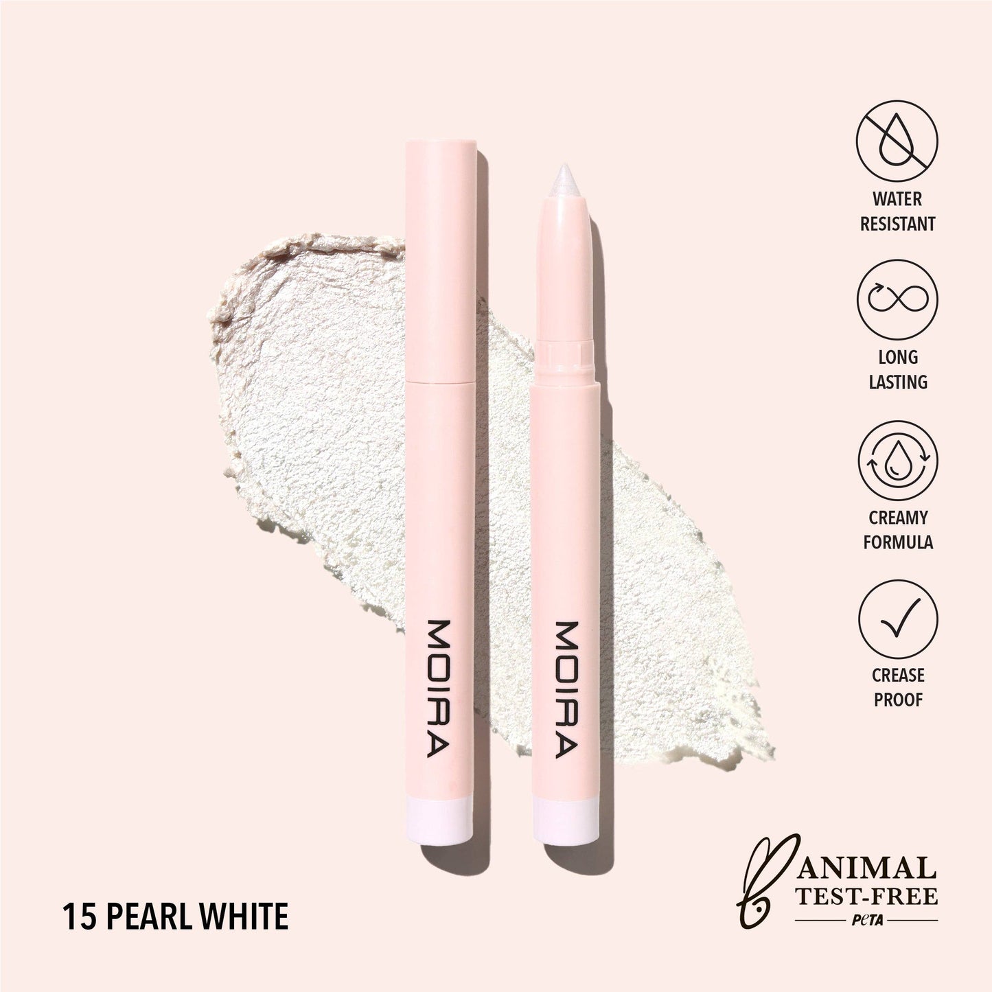Moira At Glance Stick Shadow - Pearl White 015