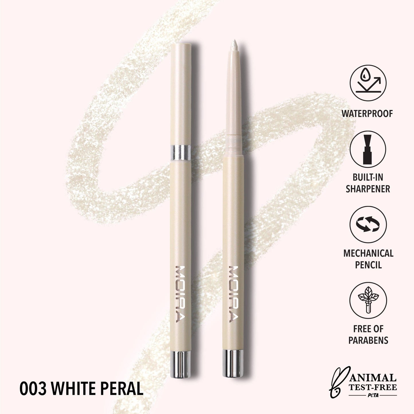 Moira Statement Shimmer Eyeliner - White Pearl 003