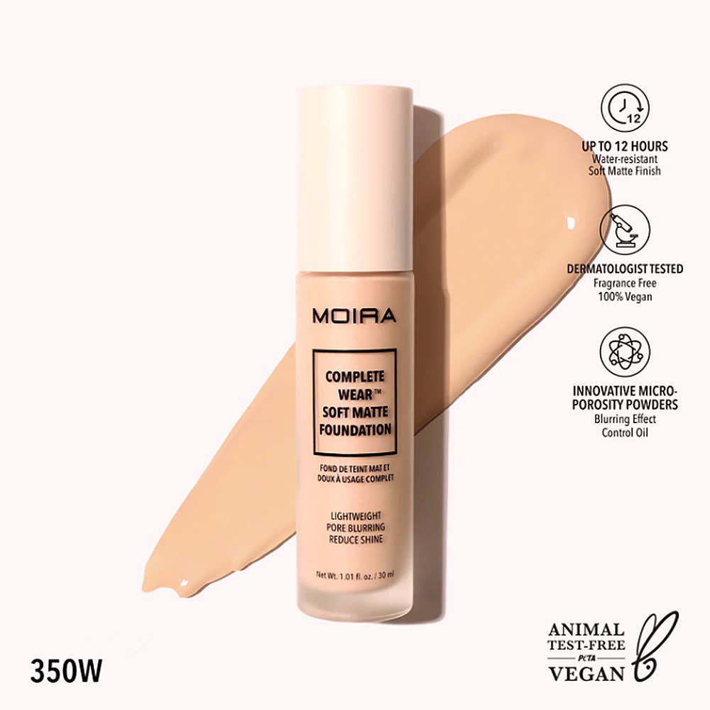 MOIRA COMPLETE WEAR SOFT MATTE FOUNDATION, MO CMF: #350