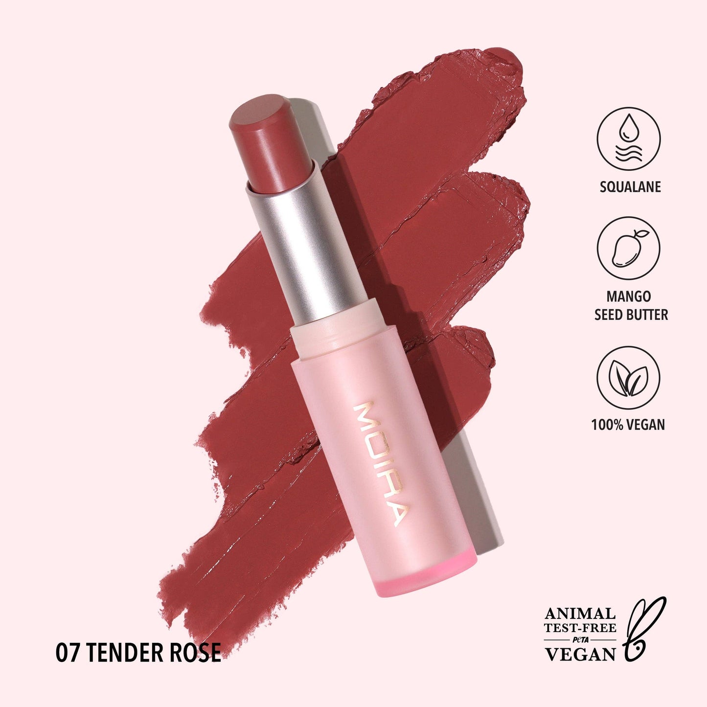 Moira Signature Lipstick - Tender Rose 007