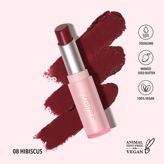 Moira Signature Lipstick - Hibiscus 008
