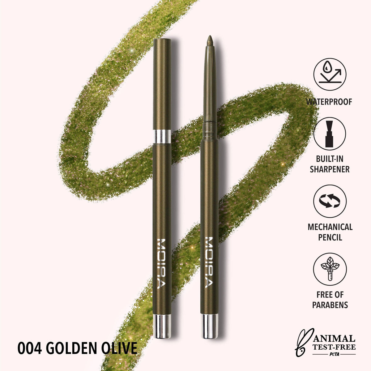 Moira Statement Shimmer Liner - Golden Olive 004