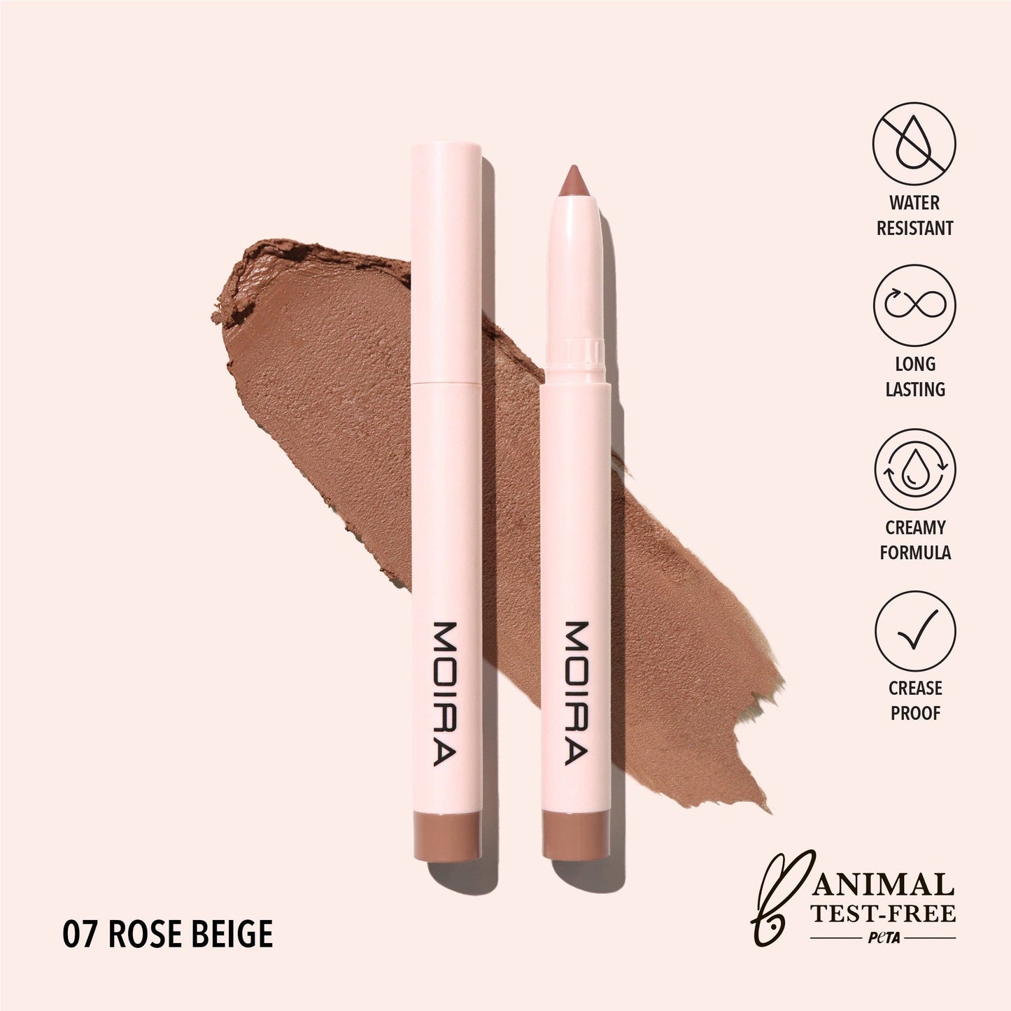 Moira At Glance Stick Shadow - Rose Beige 007