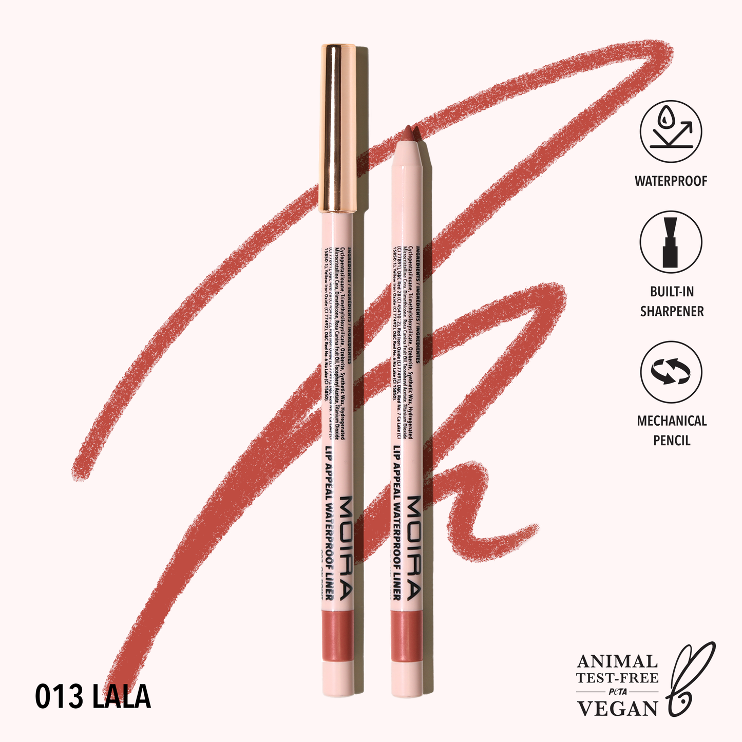 Moira Lip Appeal Waterproof Lip Liner - Lala 013