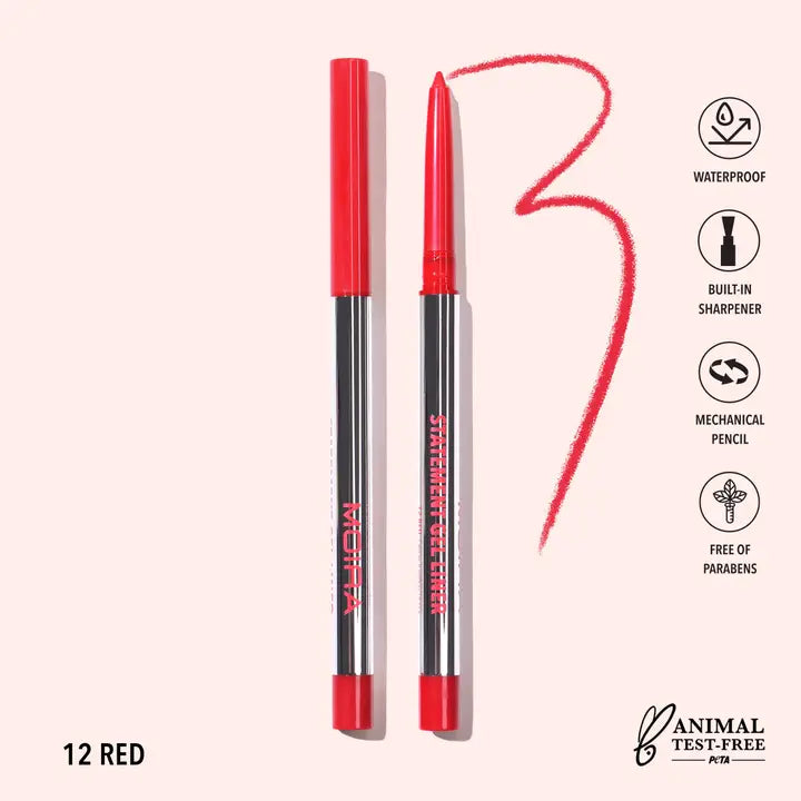 Moira Statement Gel Eyeliner - Red 012