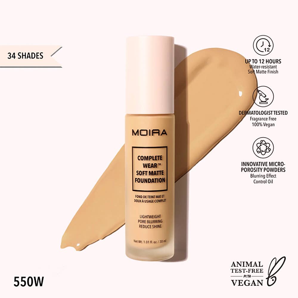 MOIRA COMPLETE WEAR SOFT MATTE FOUNDATION, MO CMF: #350