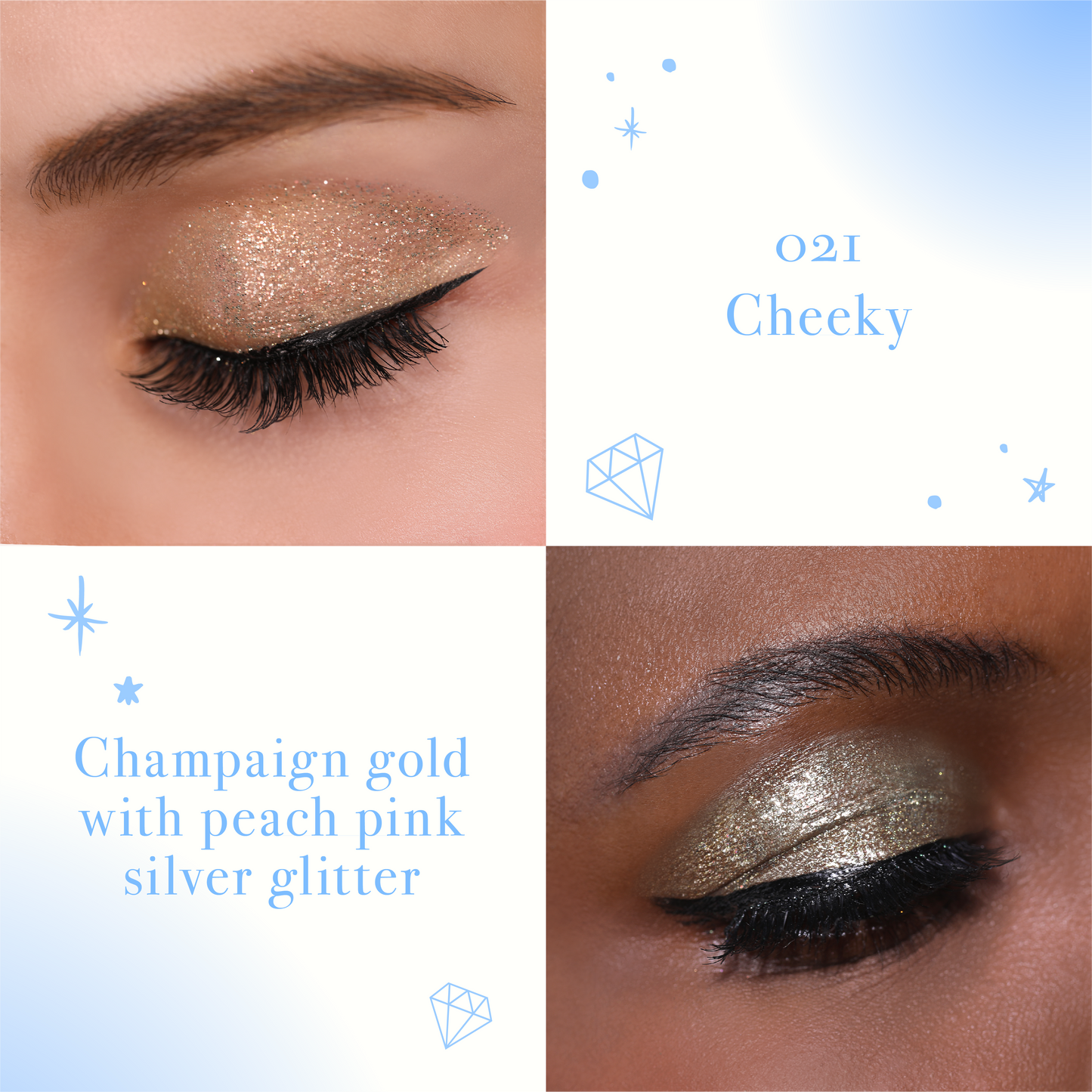 Moira Diamond Daze Liquid Shadow - Cheeky 021