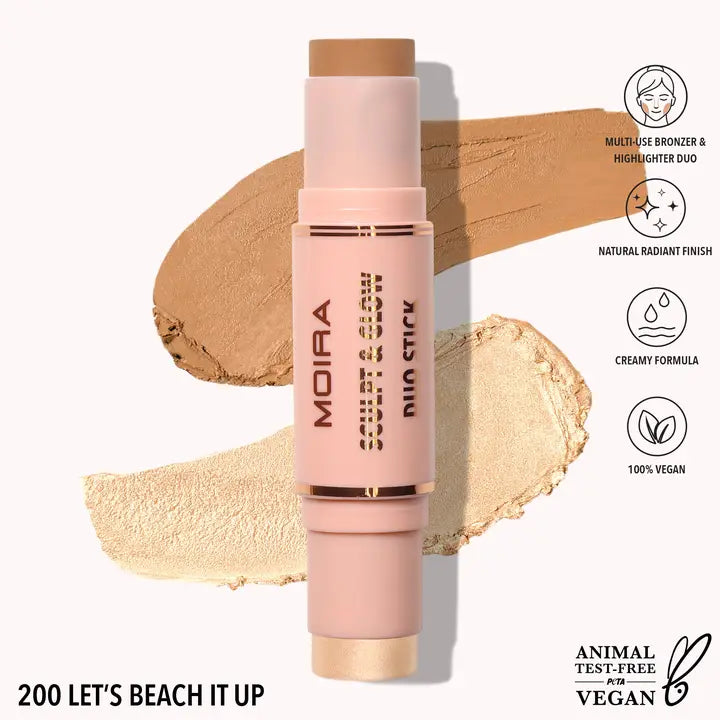 Moira Sculpt & Glow Duo Stick - Let's Beach It Up 200