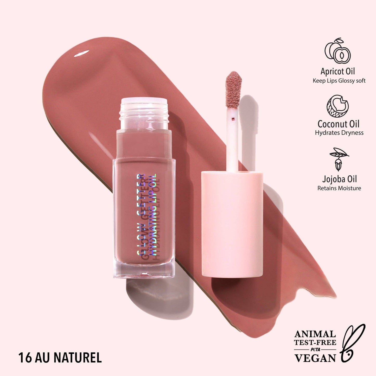 Moira Glow Getter Hydrating Lip Oil - Au Naturel 016