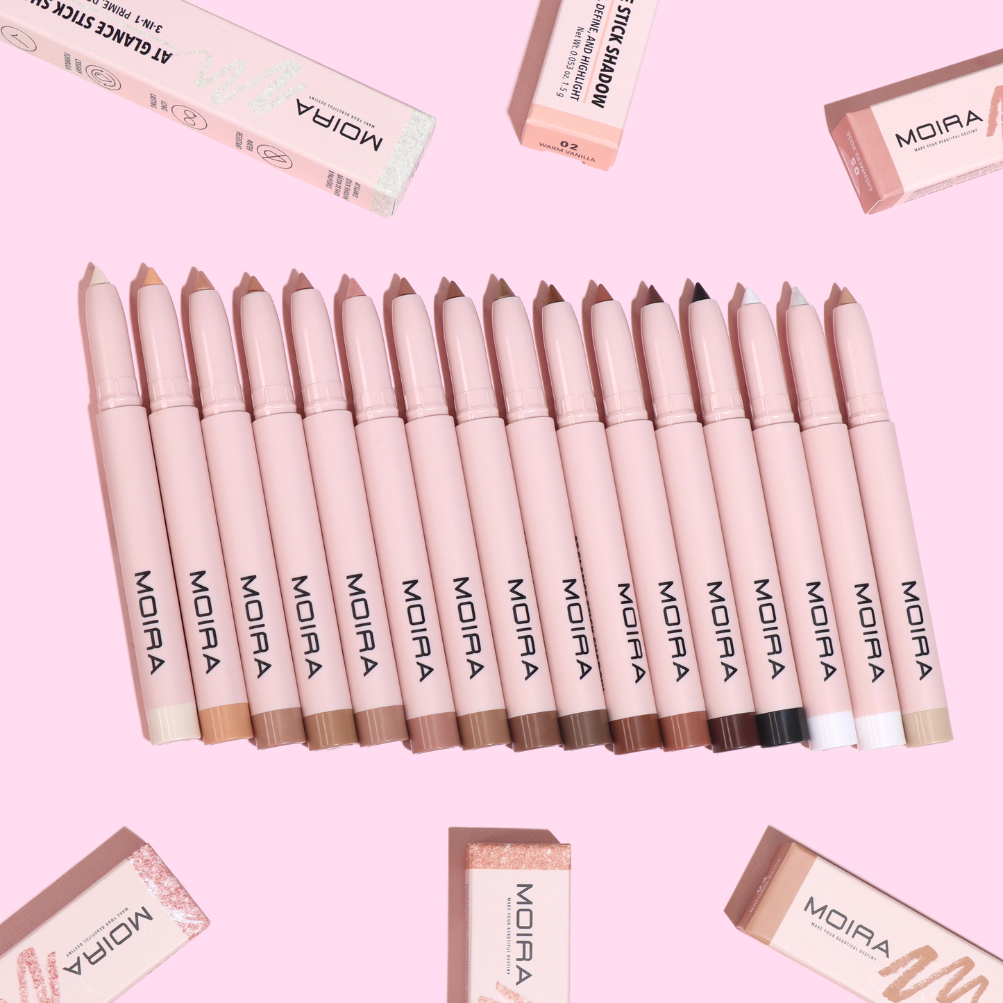 Moira At Glance Stick Shadow - Sparkling Pink 006