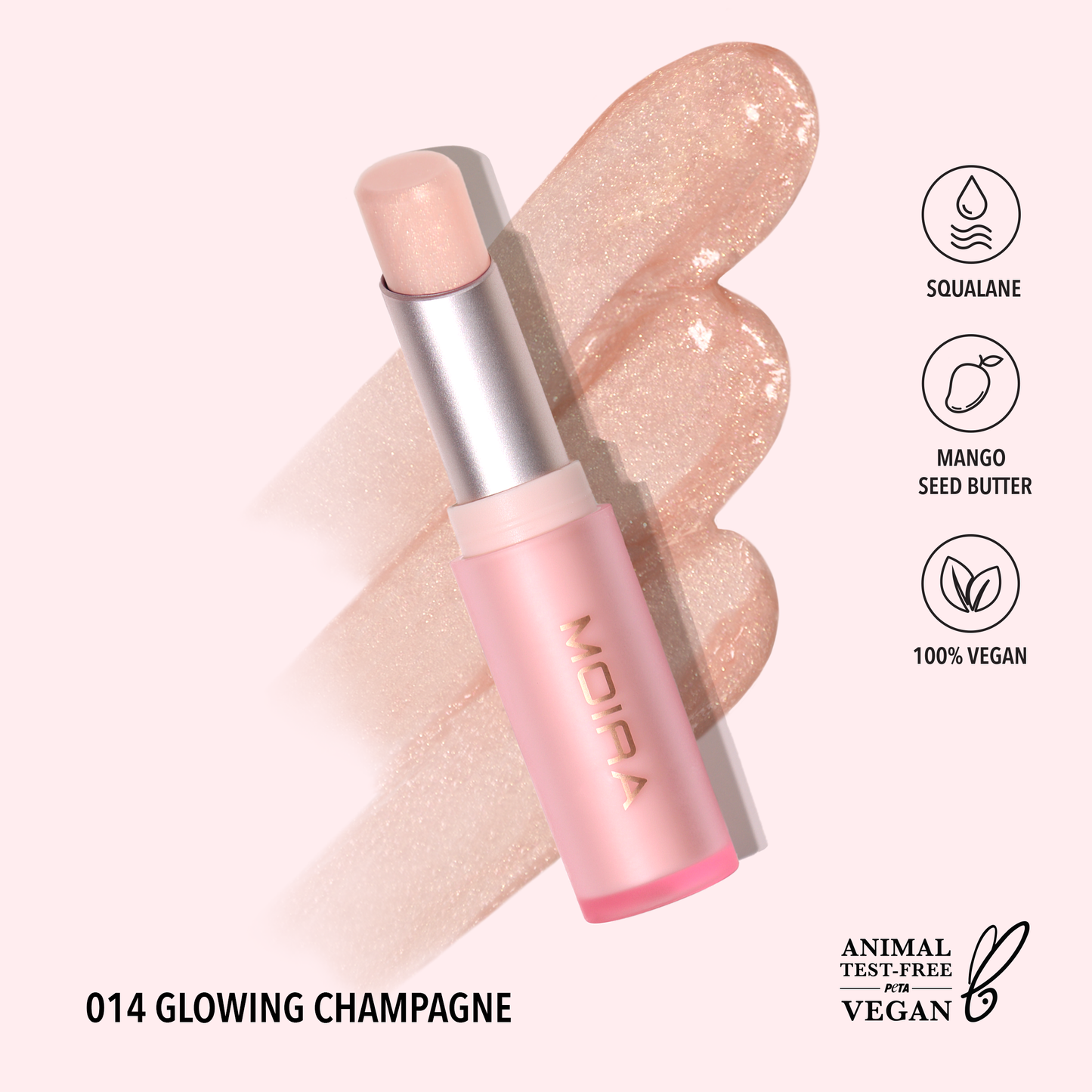 Moira Signature Lippenstift - Glowing Champagne 014