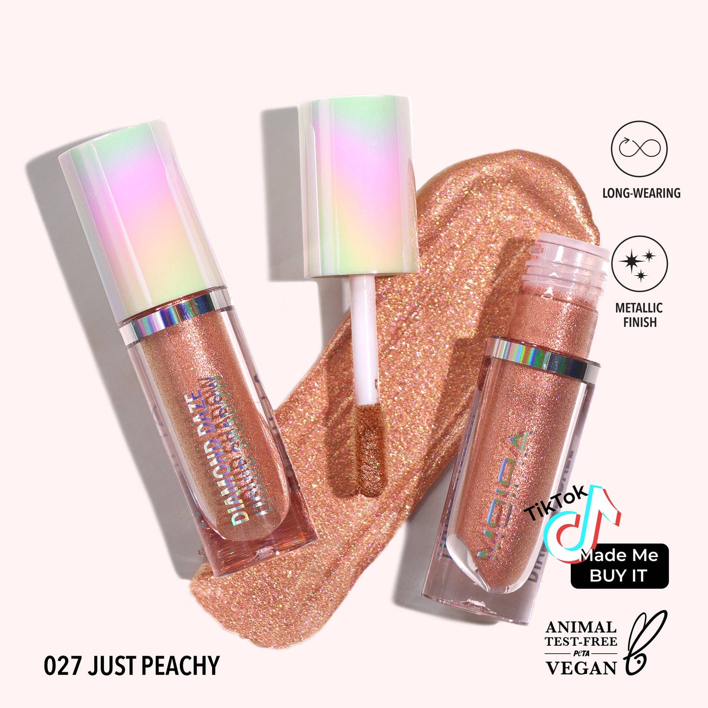 Moira Diamond Daze Liquid Shadow - Just Peachy 027