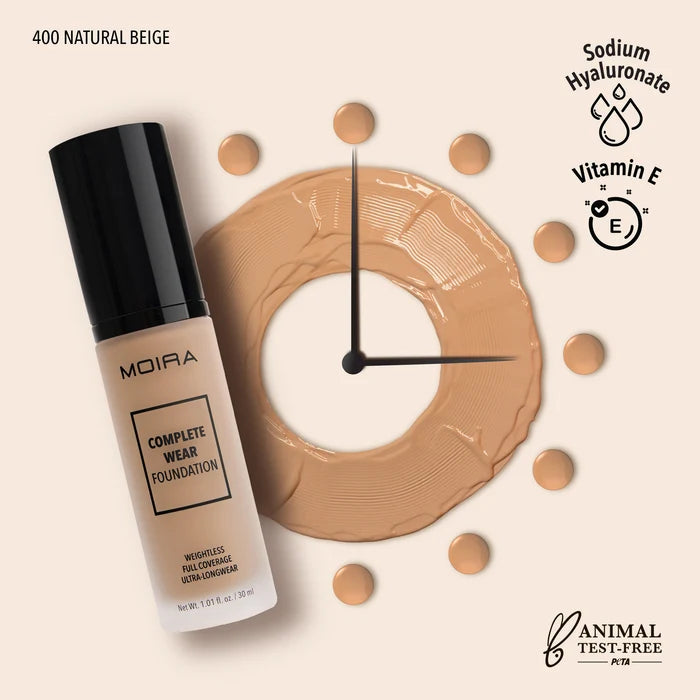 Moira Complete Wear™ Foundation - Natural Beige 400