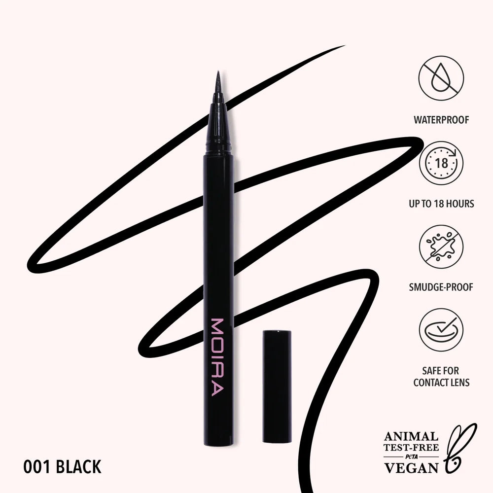 Moira Precision Liquid Liner - Black 001