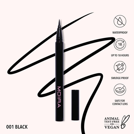 Moira Precision Liquid Liner - Black 001
