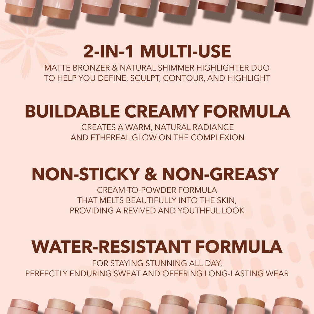 Moira Sculpt & Glow Duo Stick - Cool for Summer 300