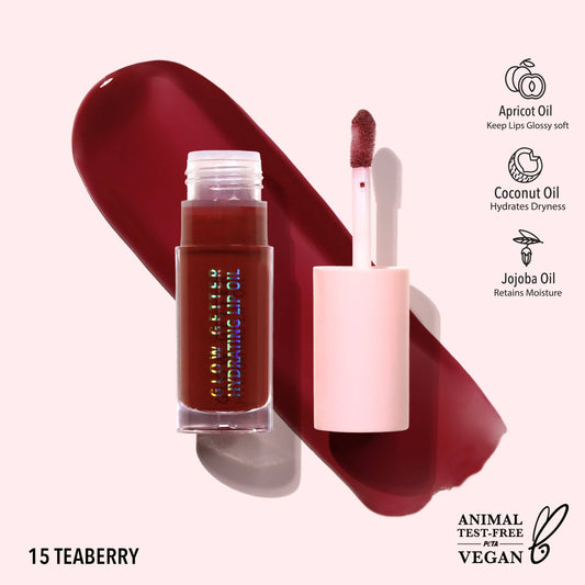 Moira Glow Getter Hydrating Lip Oil - Teaberry 015