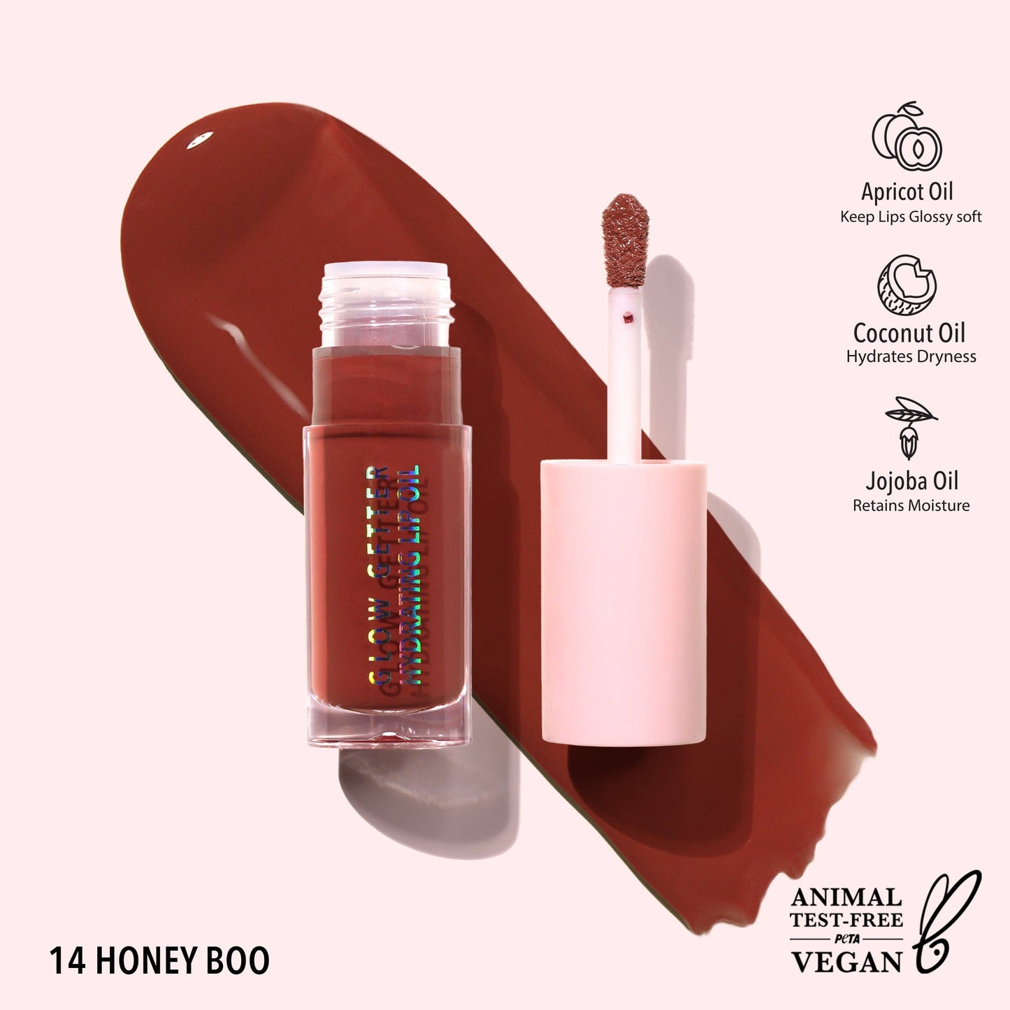 Moira Glow Getter Hydrating Lip Oil - Honey Boo 014