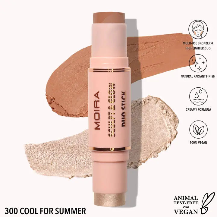 Moira Sculpt & Glow Duo Stick - Cool for Summer 300