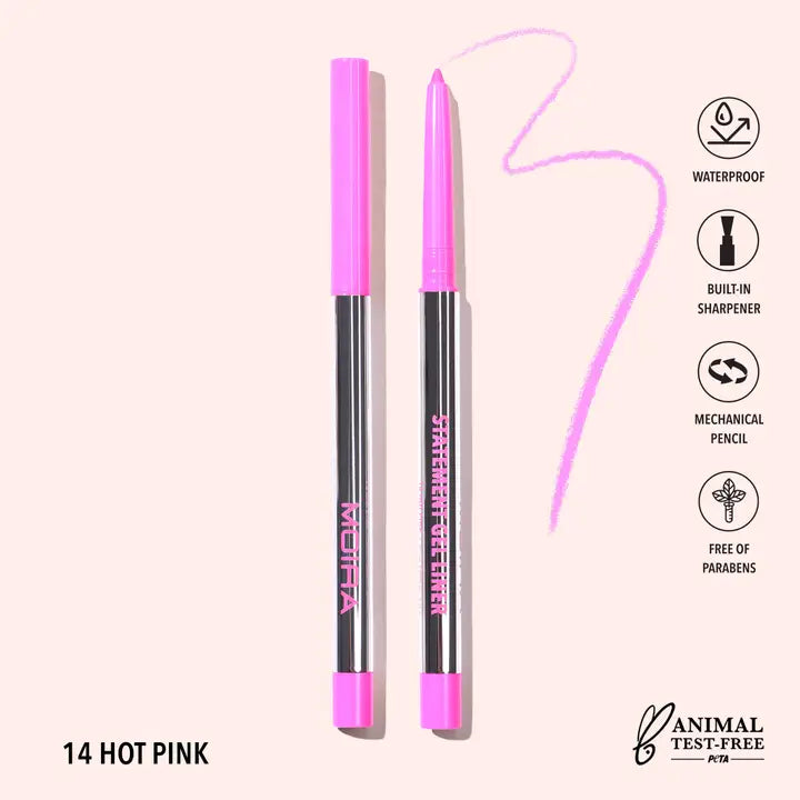 Moira Statement Gel Eyeliner - Hot Pink 014