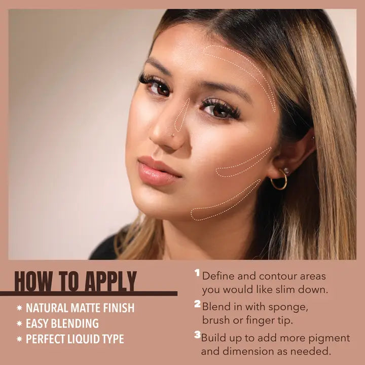 Moira Face Sculpt Liquid Contour - Cocoa 400