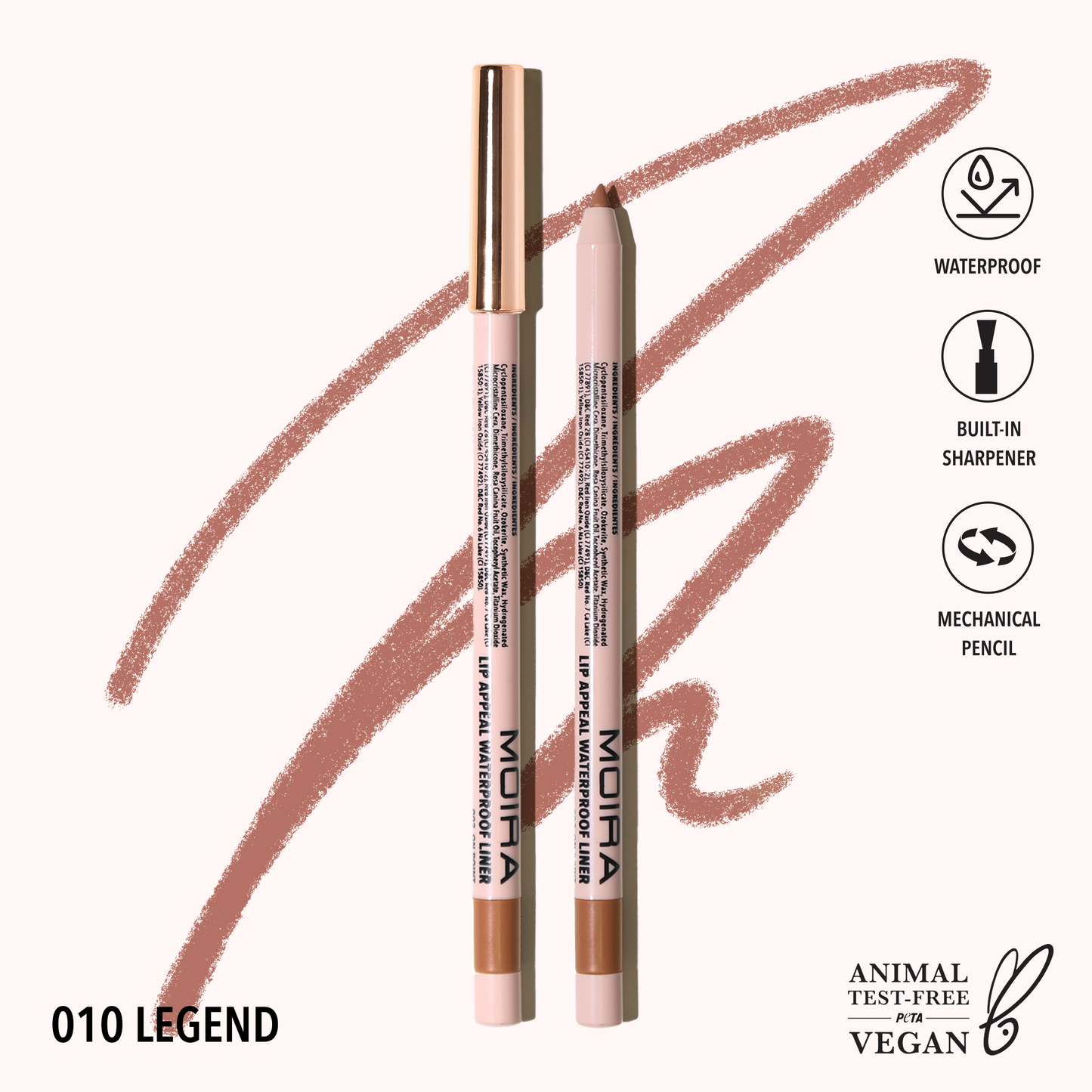 Moira Lip Appeal Waterproof Lip Liner - Legend 010