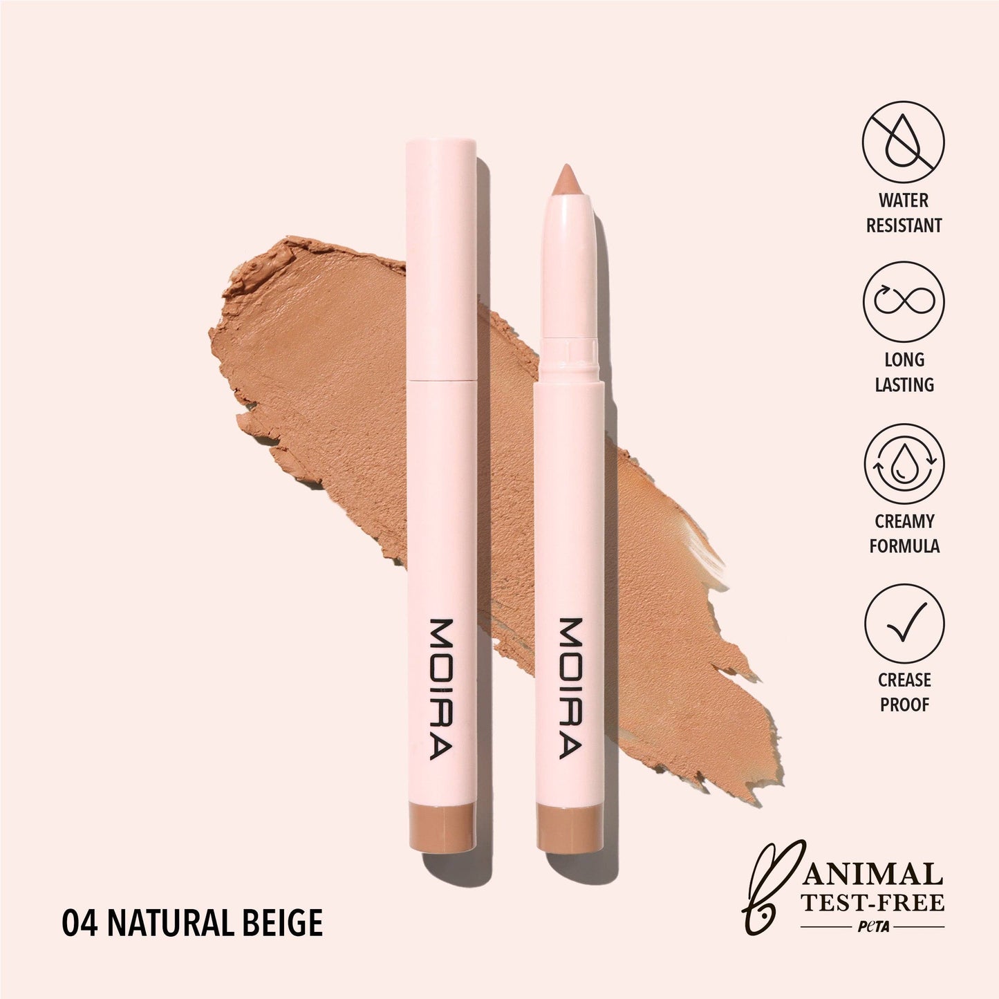 Moira At Glance Stick Shadow - Natural Beige 004