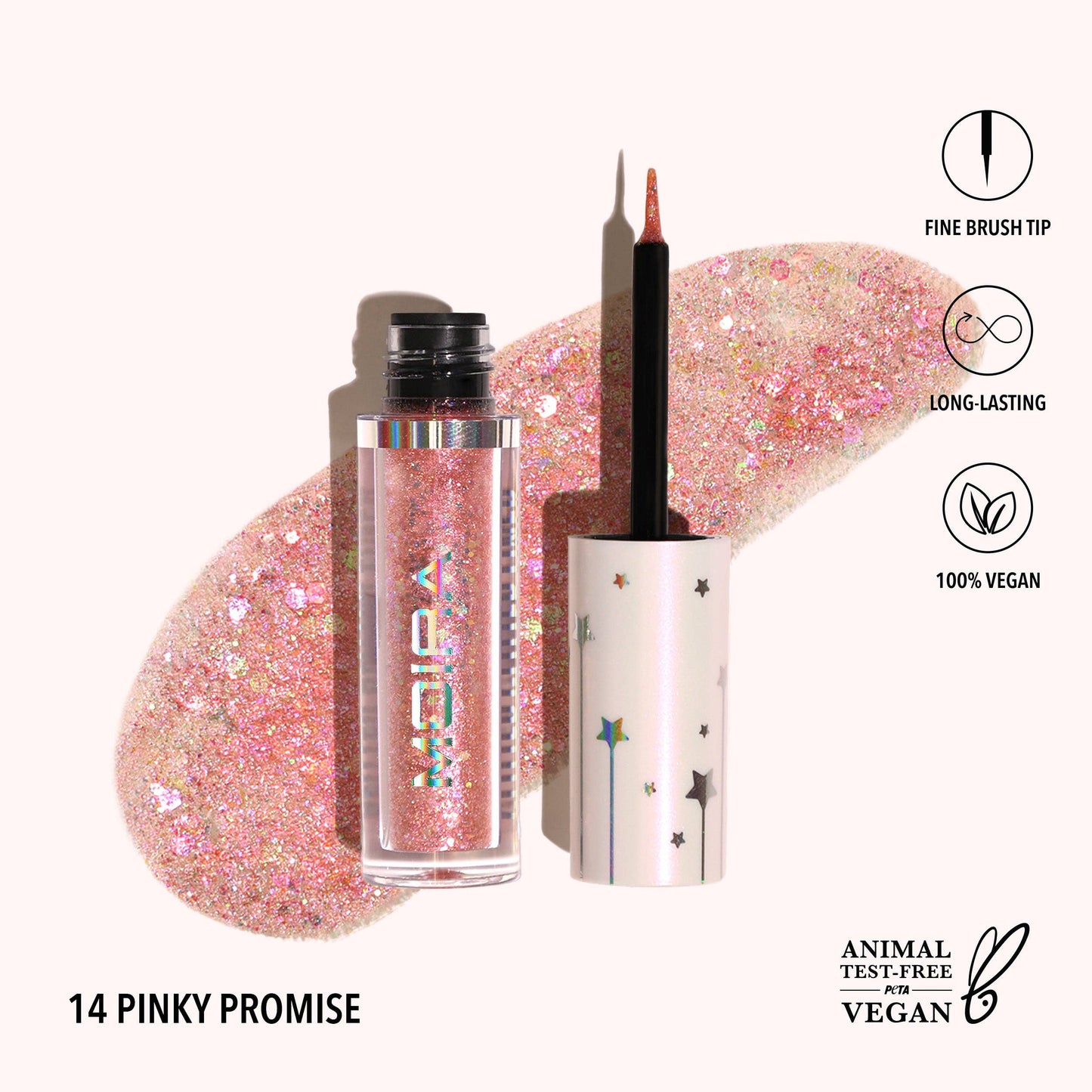 Moira Glitter Glitter Liner - Pinky Promise 014