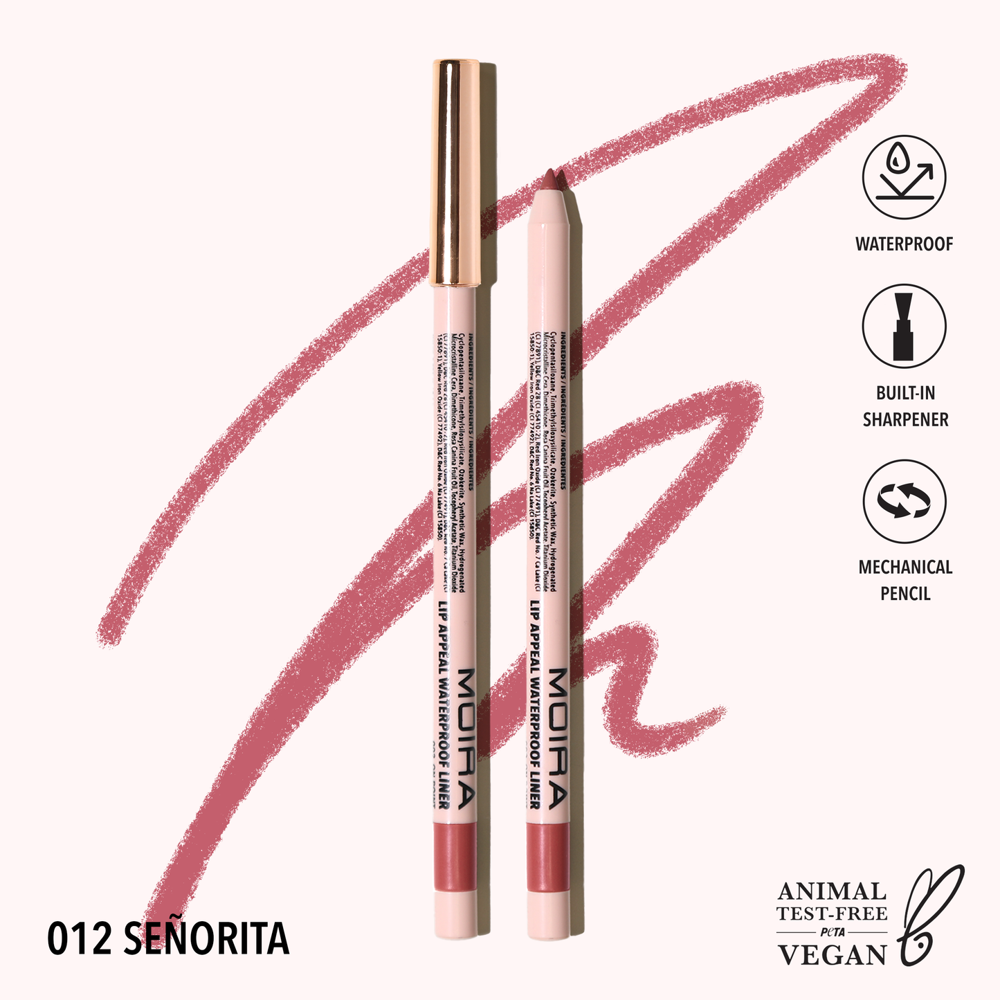 Moira Lip Appeal Waterproof Liner - Señorita 012