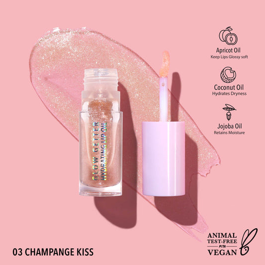 Moira Glow Getter Hydrating Lip Oil - Champagne Kiss 003