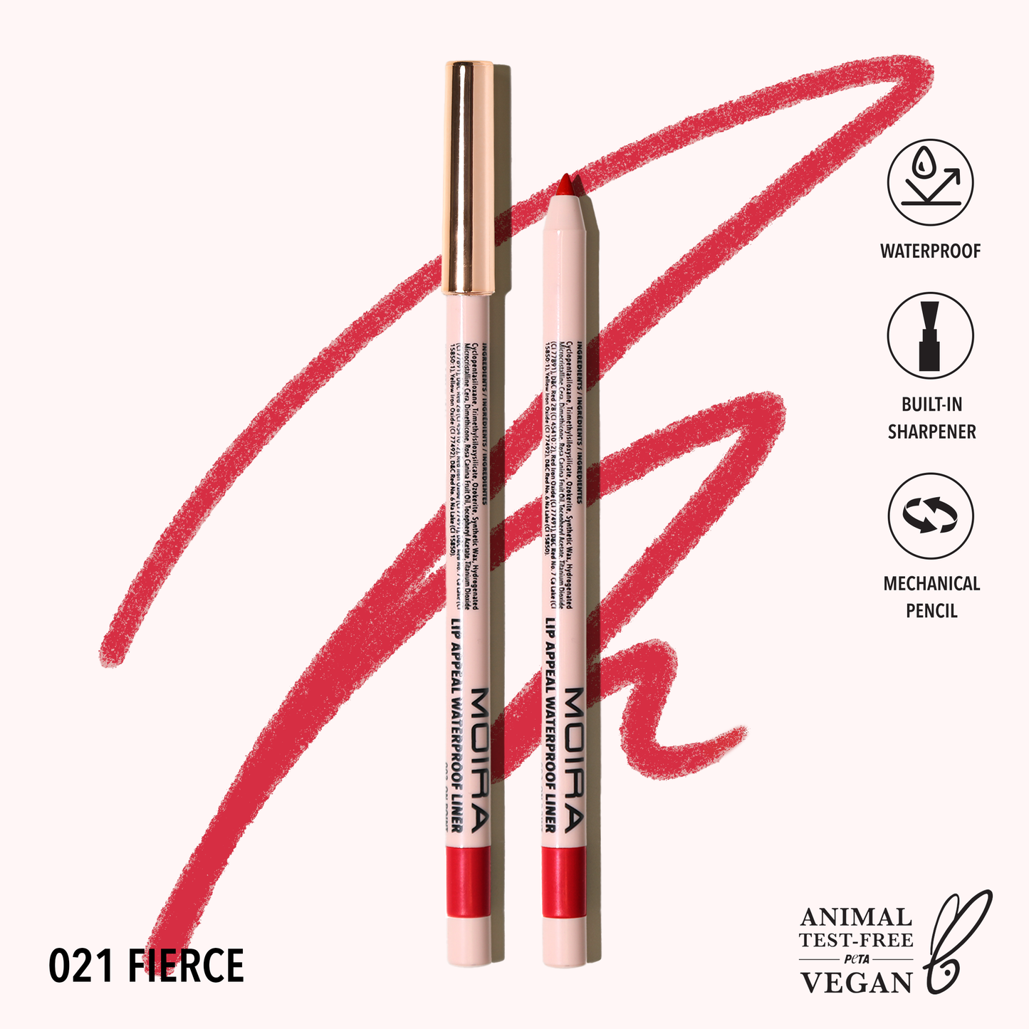 Moira Lip Appeal Waterproof Liner - Fierce 021