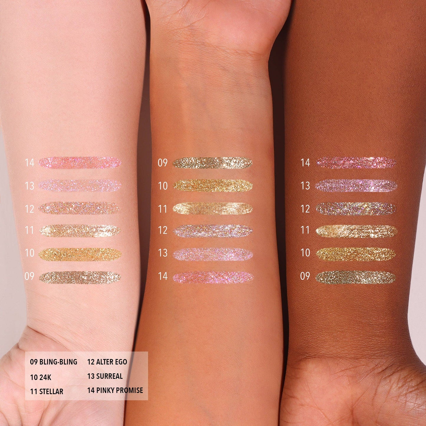 Moira Glitter Glitter Liner - Pinky Promise 014