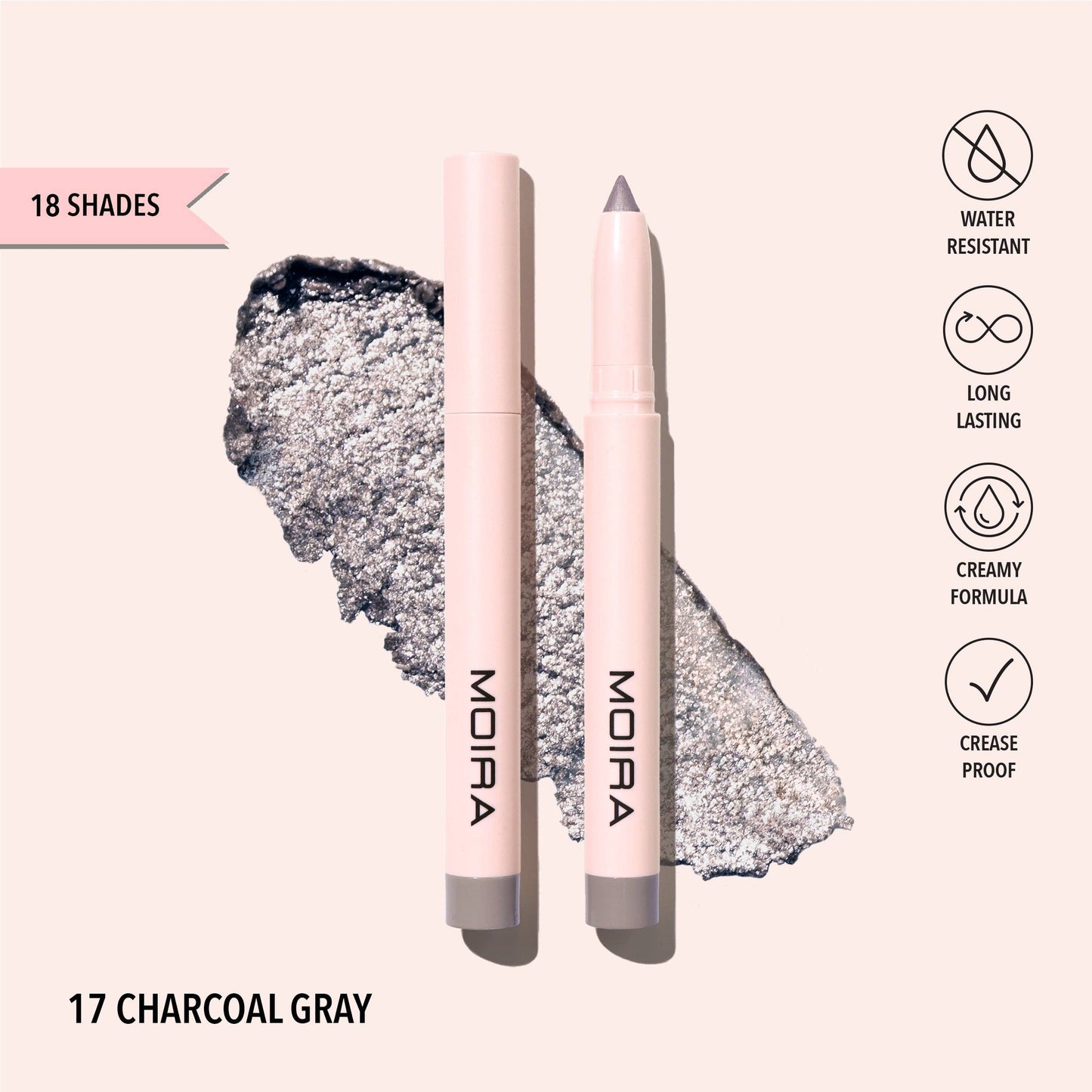 Moira At Glance Stick Shadow - Charcoal Gray 017