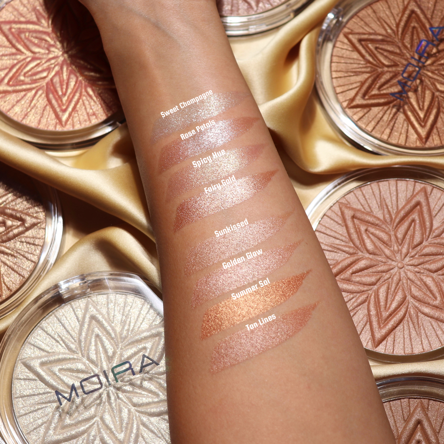 Moira Sun Glow Face & Body Highlighter - Sweet Champagne 001