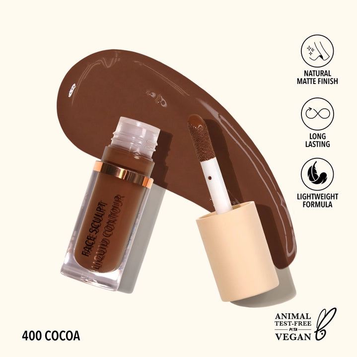 Moira Face Sculpt Liquid Contour - Cocoa 400